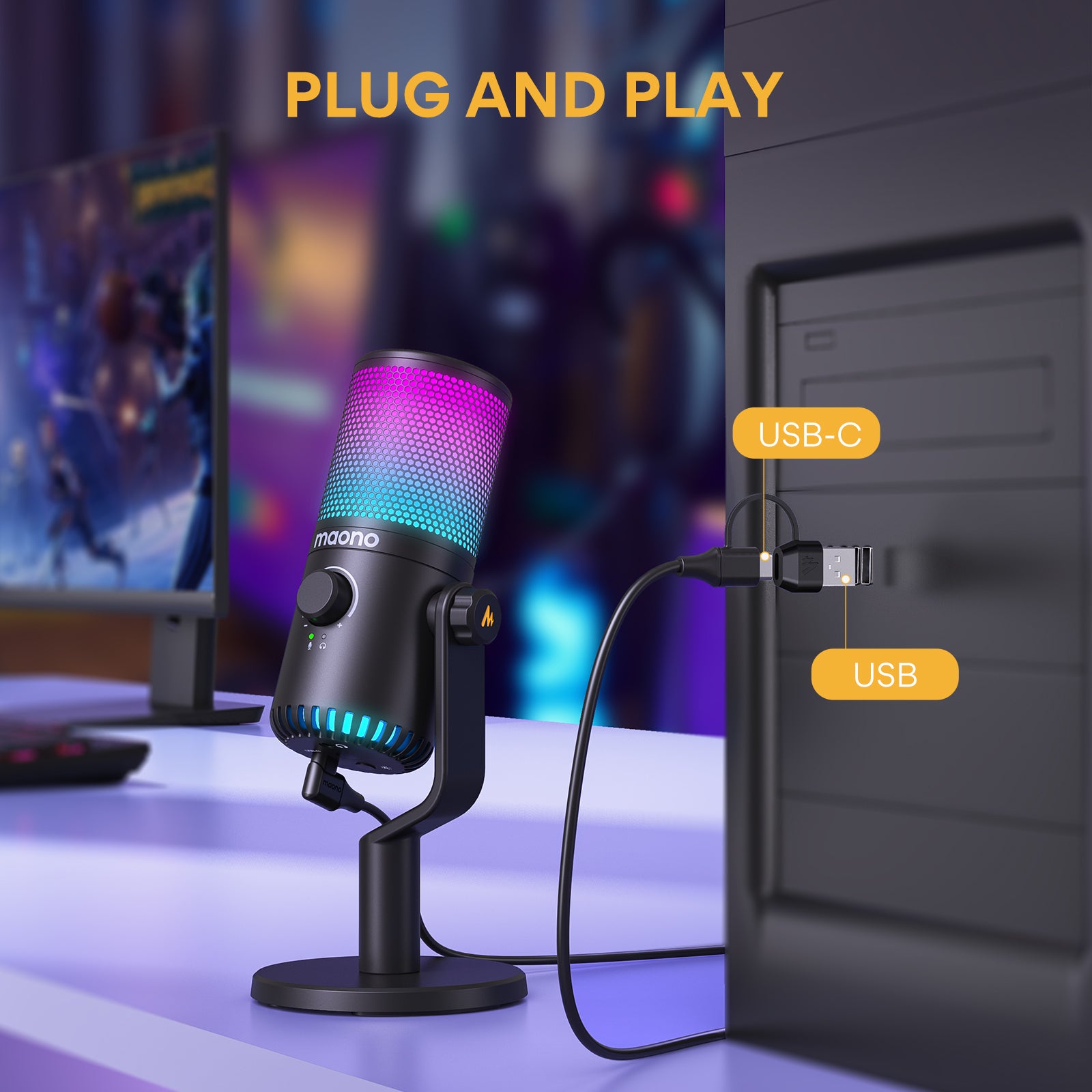 DM30RGB USB Microphone