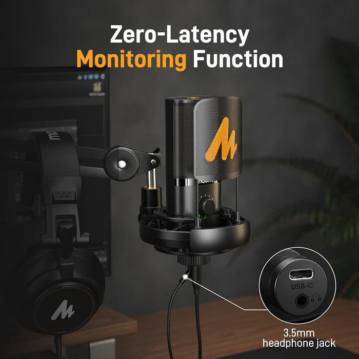 Microphone USB PM450S pour enregistrements en studio et podcasting