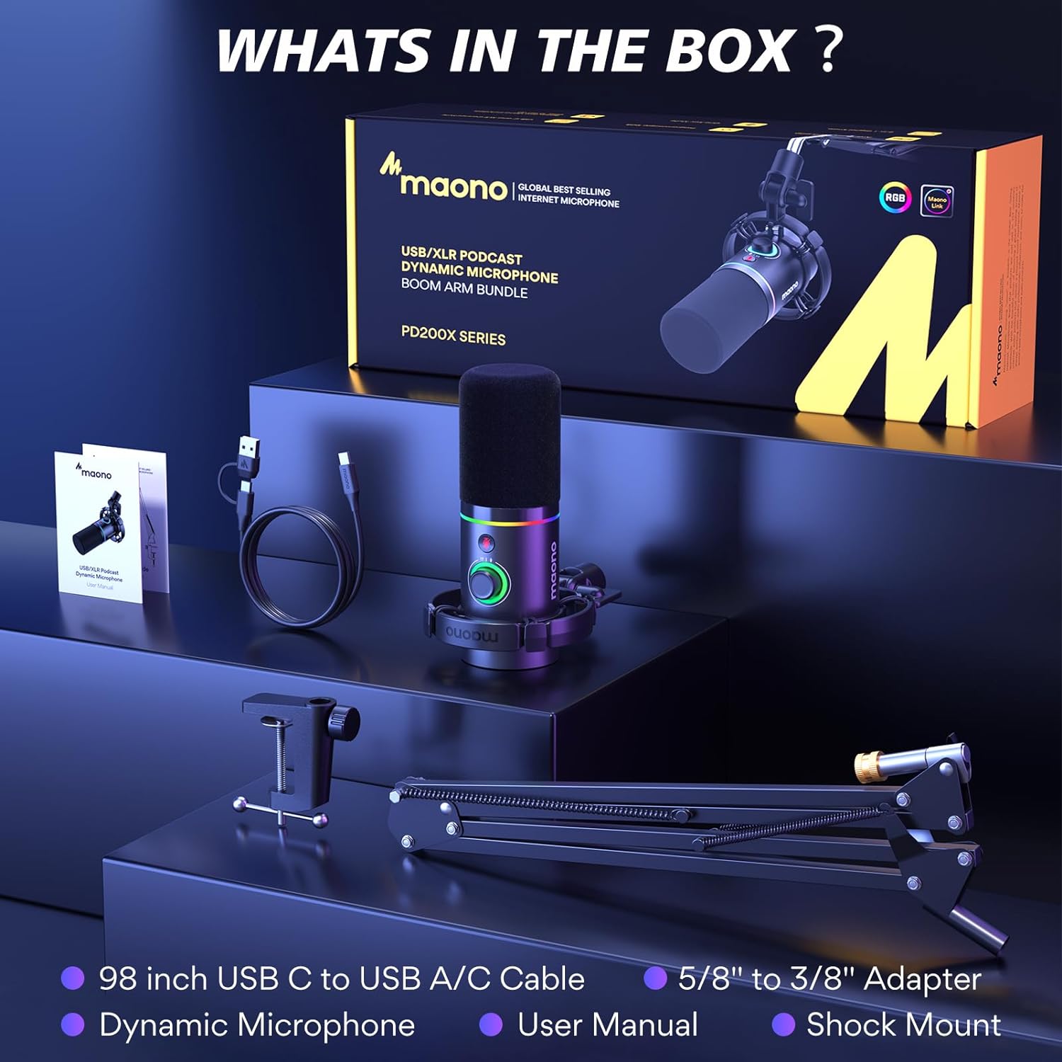 PD200XS USB/XLR Mikrofon und Mikrofonarm