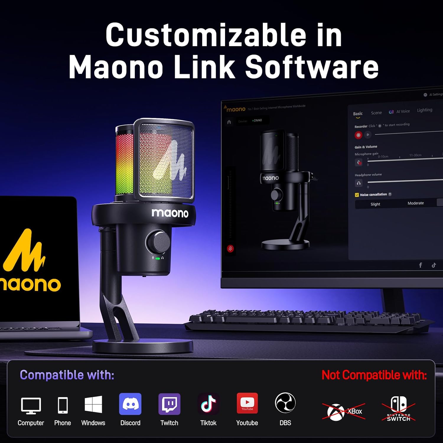 DM40RGB USB Mikrofon
