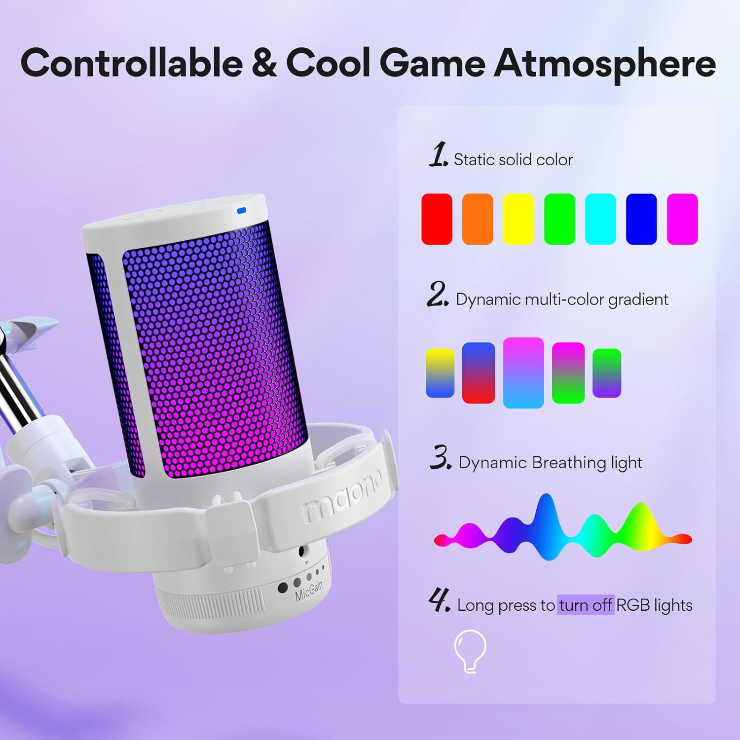 Microfono USB DGM20S e asta microfonica